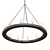 Elegant Wood Chandelier by Crate & Barrel 3D model small image 4