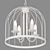 Vitaluce Pendant Chandelier, 4 x E14, 60W 3D model small image 1