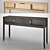 Elegant City Console: Dark & Light Oak 3D model small image 1