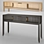 Elegant City Console: Dark & Light Oak 3D model small image 4