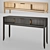 Elegant City Console: Dark & Light Oak 3D model small image 7