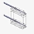 Wire Drawer for Bottom Cabinet 3D model small image 2