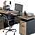 Executive Office Set - Complete Workstation 3D model small image 3