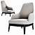 Elegant Poliform Jane Lounge Chair 3D model small image 1