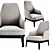 Elegant Poliform Jane Lounge Chair 3D model small image 2