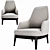 Elegant Poliform Jane Lounge Chair 3D model small image 4