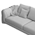 Porada Softbay Sofa: Elegant Canaletta Walnut Design 3D model small image 5