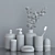 Eucalyptus Branch Bathroom Decor Set 3D model small image 4