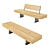 Stylish Harris Bench - Italian Design 3D model small image 1