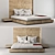 Minimal Wood Queen Bed 3D model small image 2