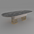 Marble and Gold Luxury Table 3D model small image 4