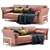 Luxury Comfort: Opera Cosmo Sofa 3D model small image 2