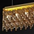 Elegant Brass Pendant Lamp 3D model small image 3