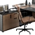 Elegant Executive Office Furniture Set 3D model small image 2