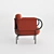 Nautical Charm: Nave Armchair 3D model small image 2