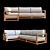 Timor Acacia Wood Garden Sofa Set 3D model small image 1