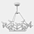 Elegant Dove Glass Bird Chandelier 3D model small image 2