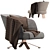 Elegant Small Reeves Armchair by Minotti 3D model small image 3