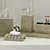 Elegant Bathroom Decor Set 3D model small image 3