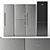 Liebherr Refrigerator Set: KBef 4310, SBSes 8483, CBNPgb 4855 3D model small image 5