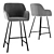 Sleek Kevin Bar Chair 3D model small image 1