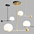 Contrapesso Brass LED Pendant 3D model small image 1