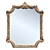 Elegant Bronze Frame Mirror 3D model small image 1