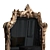 Elegant Bronze Frame Mirror 3D model small image 4