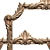Elegant Bronze Frame Mirror 3D model small image 5