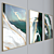 Serene Seaside Canvas with Frame 3D model small image 2