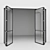 Sleek Aluminum Door 4: Vray & Corona 3D model small image 2