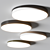 Sleek LED Metal Ceiling Light 3D model small image 1