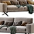 Fenix Compact 2-Seater Sofa 3D model small image 3