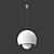 1960s Italian Suspension Light 3D model small image 2