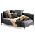 Timo Corner Sofa Bed: Stylish and Versatile 3D model small image 2