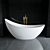 Elegant Freestanding Bathtub 1890x775x950 mm 3D model small image 1