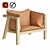 Elegant Outdoor Umomoku Armchair 3D model small image 1