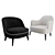 Flexform Dragonfly & Lysandre Armchairs: Contemporary Elegance by Roberto Lazzeroni 3D model small image 1