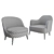 Flexform Dragonfly & Lysandre Armchairs: Contemporary Elegance by Roberto Lazzeroni 3D model small image 2