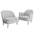 Flexform Dragonfly & Lysandre Armchairs: Contemporary Elegance by Roberto Lazzeroni 3D model small image 3