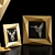 Golden Gems: Antique Faceted Decor Set 3D model small image 4