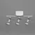 Modern 3-Spot Ceiling Track 3D model small image 3