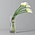 Elegant Calla Lily Vase 3D model small image 1