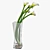 Elegant Calla Lily Vase 3D model small image 2