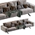 Fenix 3-Seater Sofa - Elegant Comfort 3D model small image 3