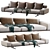 Elegant Wing Sofa by Flexform 3D model small image 1