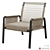 Sleek Caracal Lounge Chair: Luxury and Style 3D model small image 1