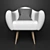 Cozy Velvet Armchair 3D model small image 2