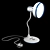 Sleek White Plastic Table Light 3D model small image 2