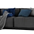 Elegant Meridiani CLAUD Sofa 3D model small image 2